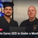 Fostoria News Jail inmate and sheriff's officer at GED graduation ceremony in Seneca County.